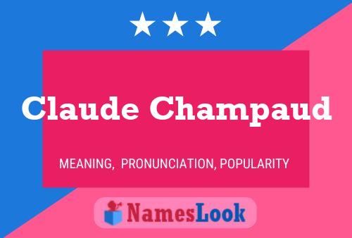 Poster del nome Claude Champaud