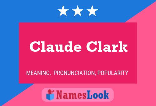 Poster del nome Claude Clark