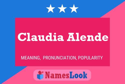 Poster del nome Claudia Alende