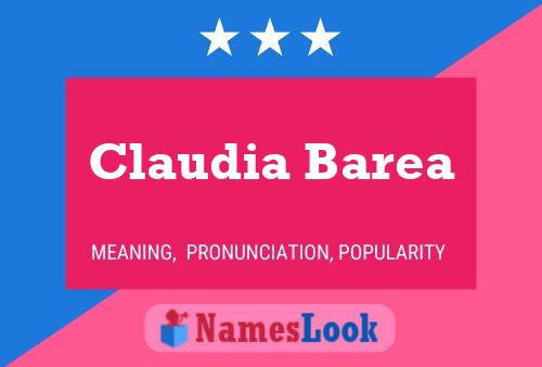 Poster del nome Claudia Barea