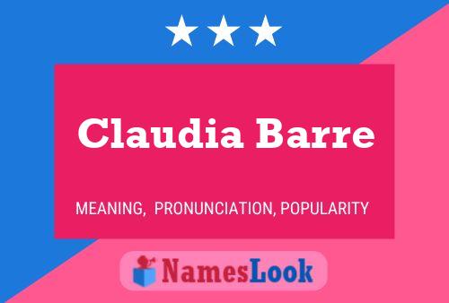 Poster del nome Claudia Barre