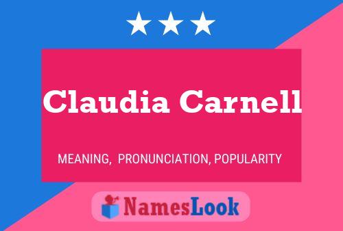 Poster del nome Claudia Carnell