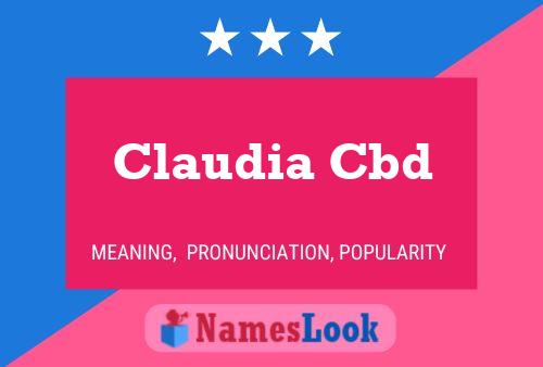 Poster del nome Claudia Cbd