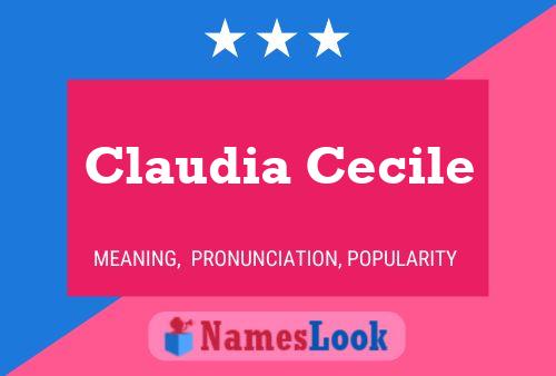 Poster del nome Claudia Cecile