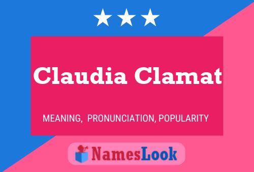 Poster del nome Claudia Clamat