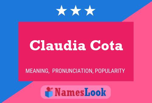 Poster del nome Claudia Cota