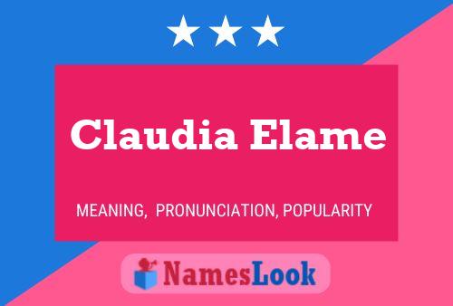 Poster del nome Claudia Elame