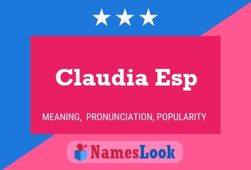 Poster del nome Claudia Esp