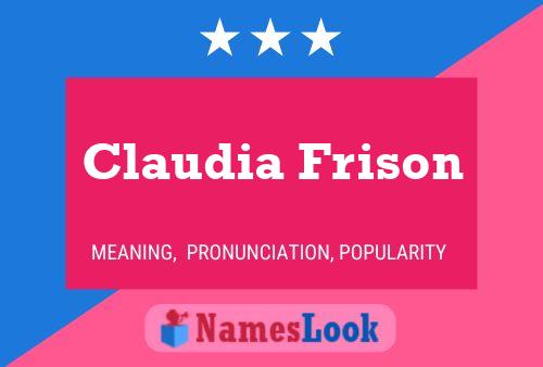 Poster del nome Claudia Frison