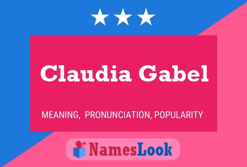 Poster del nome Claudia Gabel