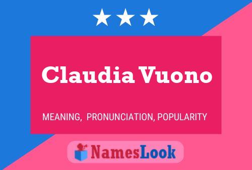 Poster del nome Claudia Vuono