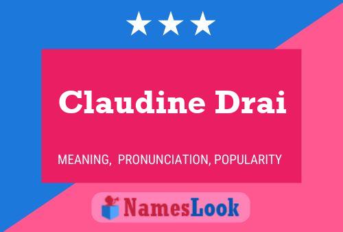 Poster del nome Claudine Drai