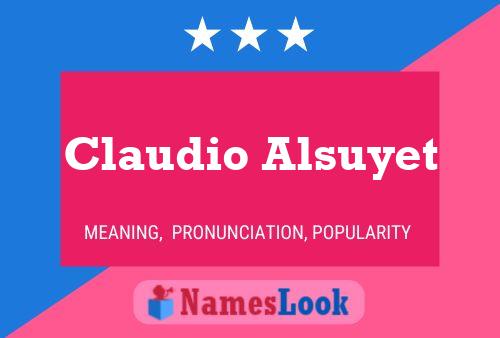 Poster del nome Claudio Alsuyet