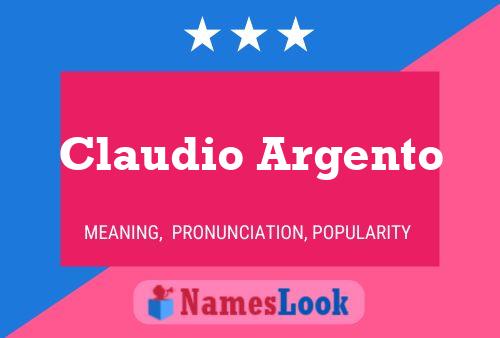 Poster del nome Claudio Argento