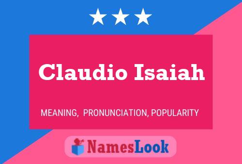 Poster del nome Claudio Isaiah