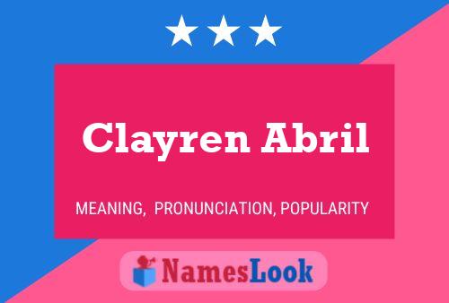 Poster del nome Clayren Abril