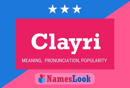 Poster del nome Clayri