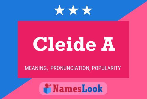 Poster del nome Cleide A