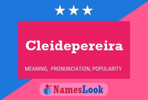 Poster del nome Cleidepereira