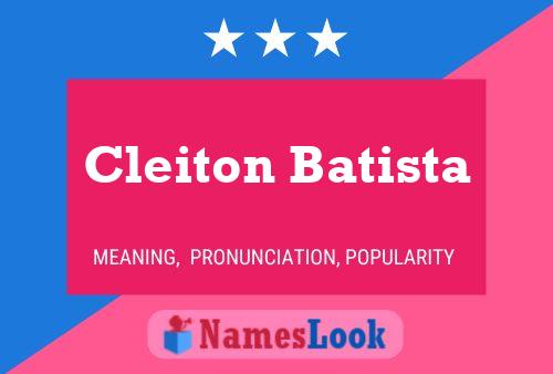 Poster del nome Cleiton Batista