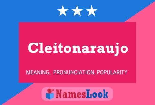 Poster del nome Cleitonaraujo