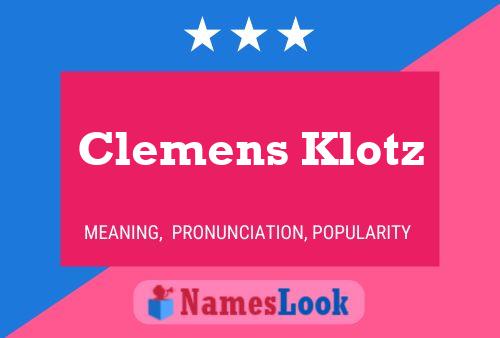 Poster del nome Clemens Klotz