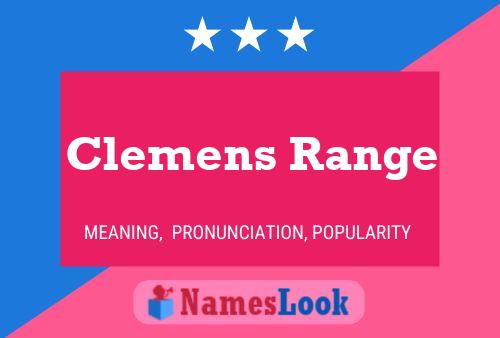 Poster del nome Clemens Range