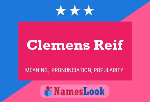 Poster del nome Clemens Reif