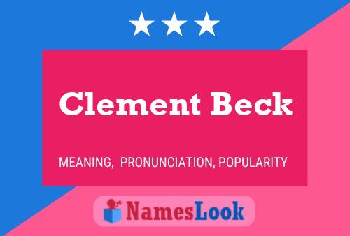 Poster del nome Clement Beck