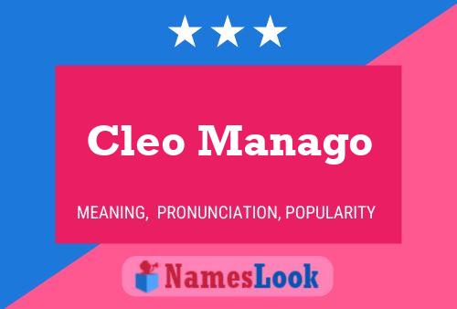 Poster del nome Cleo Manago