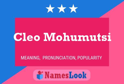 Poster del nome Cleo Mohumutsi