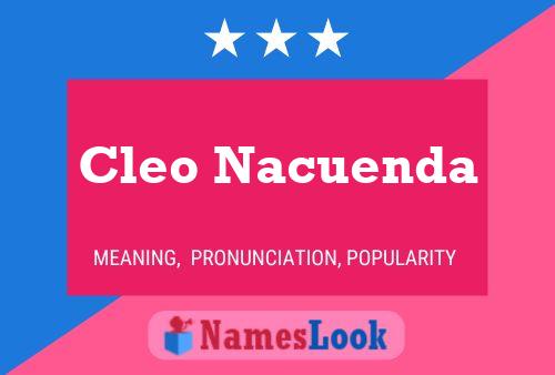 Poster del nome Cleo Nacuenda