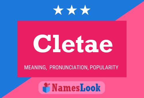 Poster del nome Cletae