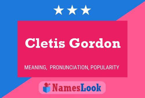 Poster del nome Cletis Gordon