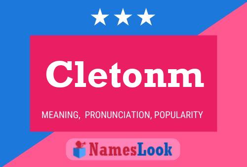 Poster del nome Cletonm