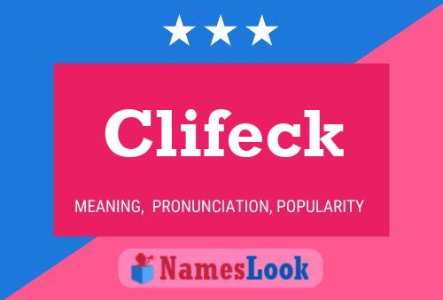 Poster del nome Clifeck