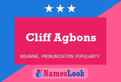 Poster del nome Cliff Agbons