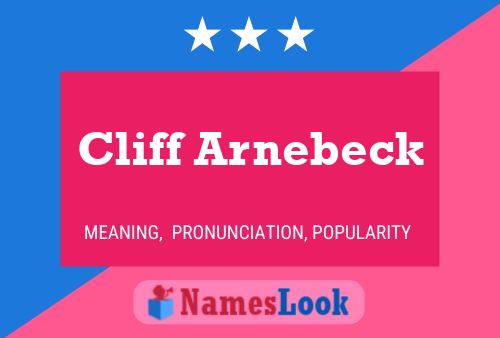 Poster del nome Cliff Arnebeck