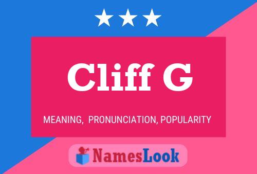 Poster del nome Cliff G