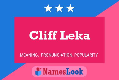 Poster del nome Cliff Leka