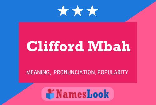 Poster del nome Clifford Mbah