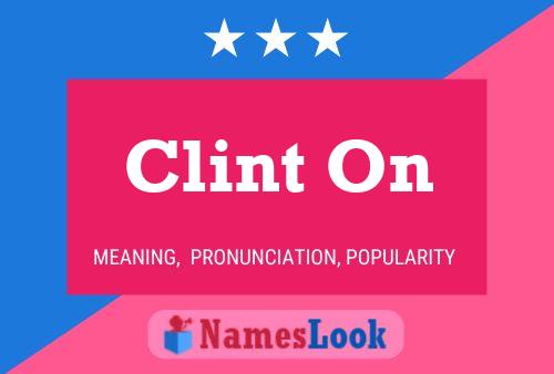 Poster del nome Clint On