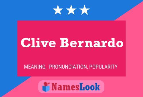 Poster del nome Clive Bernardo