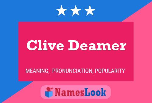 Poster del nome Clive Deamer