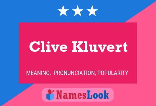 Poster del nome Clive Kluvert