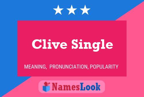 Poster del nome Clive Single