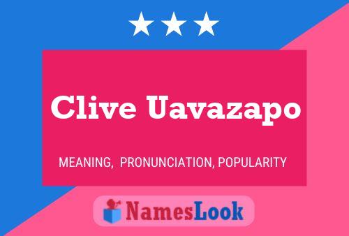 Poster del nome Clive Uavazapo