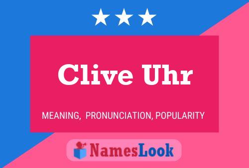 Poster del nome Clive Uhr