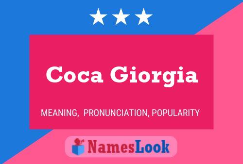 Poster del nome Coca Giorgia