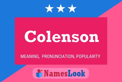 Poster del nome Colenson